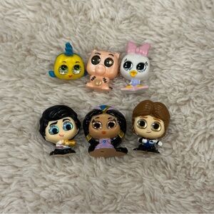 disney doorables bundle hamm, daisy, flounder, jasmine, hans, and eric